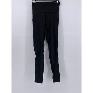 NELEUS Women's Black Solid Active Leggings SZ S